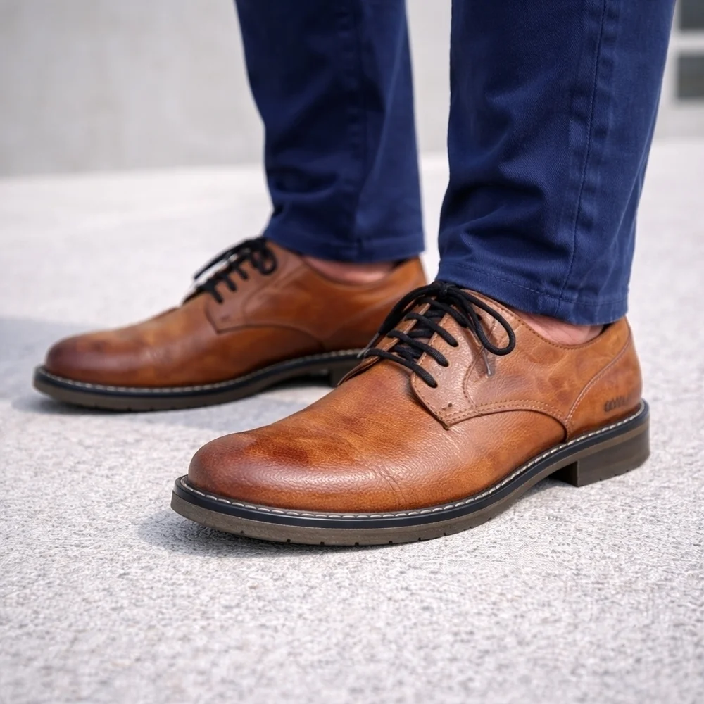 Bed Stu Workshop Leather Oxford Shoes Men’s 9 Brown Vegetable Tanned Lace Up